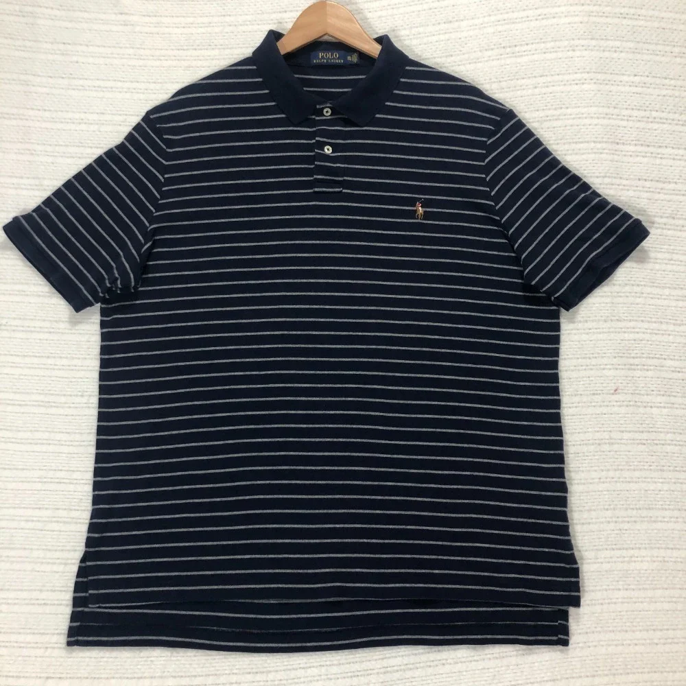 Polo Ralph Lauren Striped Polo Shirt Golf Flesh Color‎ Pony Logo XXL